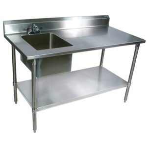commericla sink with table